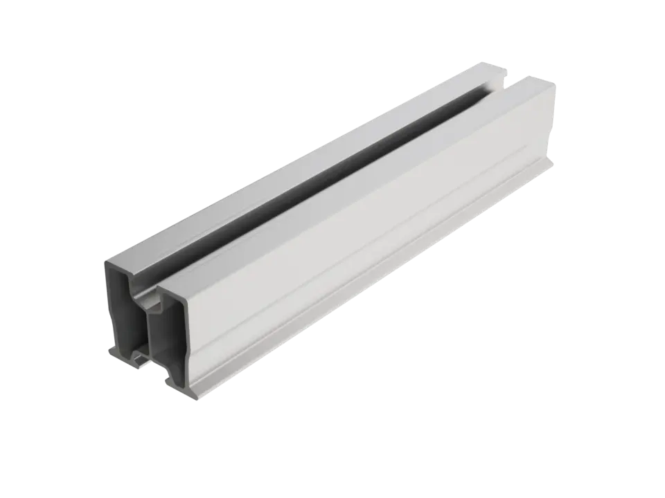 PREFA Profilschiene zur Befestigung der PV-Module.