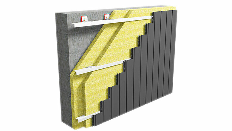 Sistem de fațadă cu panouri de fațadă, instalat vertical, pe substructură metalică