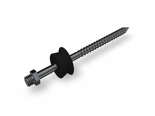 Dornul PREFA pentru șuruburi cu cap plat pentru țevi pentru sisteme de izolare termică pe panouri (WDVS) cu diametru de 10 mm este disponibil în dimensiunile 80, 140, 200 și 330 mm și este livrat împreună cu un capac de protecție din plastic, care oferă o soluție de fixare precisă și sigură pentru coliere pentru țevi.