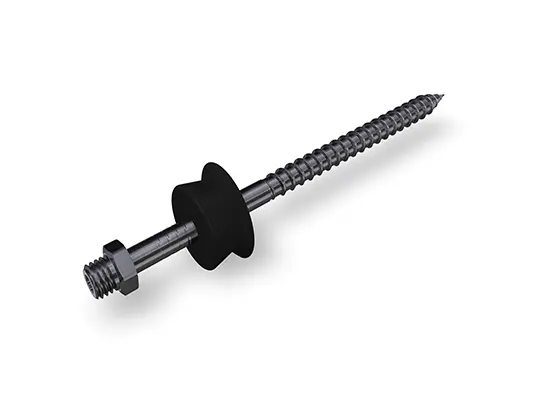 Dornul PREFA pentru șuruburi cu cap plat pentru țevi pentru sisteme de izolare termică pe panouri (WDVS) cu diametru de 10 mm este disponibil în dimensiunile 80, 140, 200 și 330 mm și este livrat împreună cu un capac de protecție din plastic, care oferă o soluție de fixare precisă și sigură pentru coliere pentru țevi.