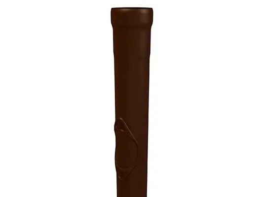 Țeavă verticală PREFA cu orificiu de curățare, maro, Ø 80, 100, 120 mm, orificiu practic de întreținere pentru burlane.