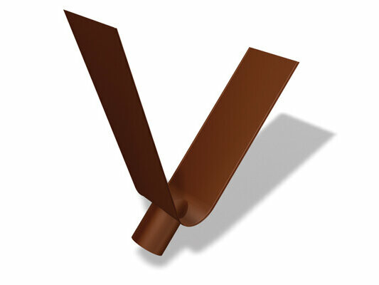 Racord pentru jgheaburi PREFA din aluminiu, maro, Ø 100 mm, soluție de racordare fiabilă pentru instalarea jgheaburilor.