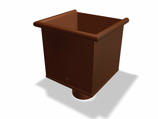 Căminul colector de apă PREFA, disponibil în dimensiunile Ø 80, 100, 120 și 150 mm, servește colectării și devierii ghidate a apei pluviale în sistemele pluviale.