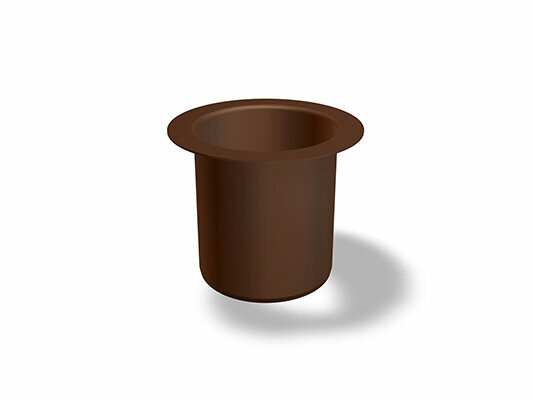 Racord PREFA cu flanșă adezivă, Ø 58 mm, potrivit pentru țeava de scurgere PREFA Ø 60 mm, ideal pentru îmbinări fiabile ale țevilor în exterior.