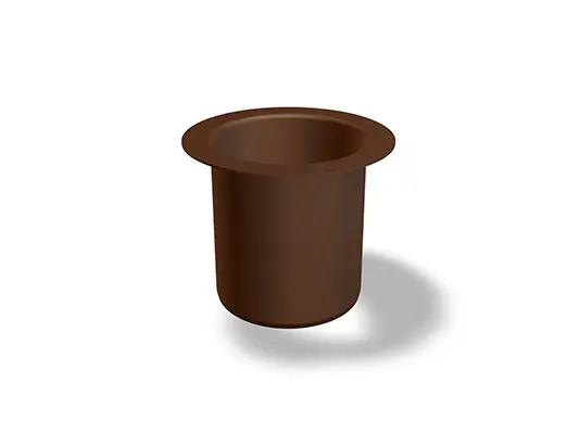 Racord PREFA cu flanșă adezivă, Ø 58 mm, potrivit pentru țeava de scurgere PREFA Ø 60 mm, ideal pentru îmbinări fiabile ale țevilor în exterior.