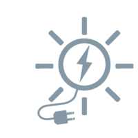 Clipart gri cu un soare cu ștecăr