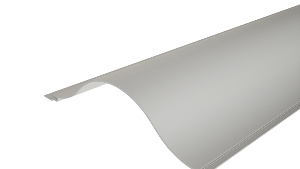 Profil extrudat PREFA Profilhulám 44/200 cu suprafață ondulată, pentru fațade sau placarea balcoanelor.